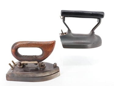 (2) VINTAGE ELECTRIC IRONS