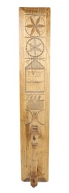 CARVED 19TH C. EUROPEAN MANGLE BOARD