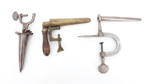 (3) CLAMP-ON GOFFERING IRONS