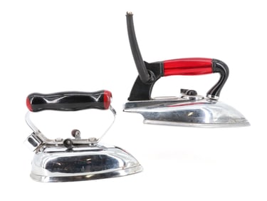 (2) VINTAGE ELECTRIC IRONS