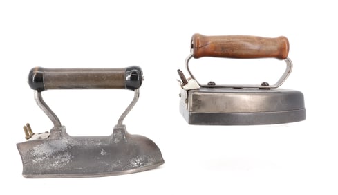 (2) VINTAGE ELECTRIC IRONS