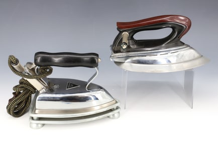 (2) VINTAGE ELECTRIC IRONS