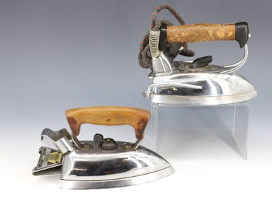 (2) VINTAGE ELECTRIC IRONS