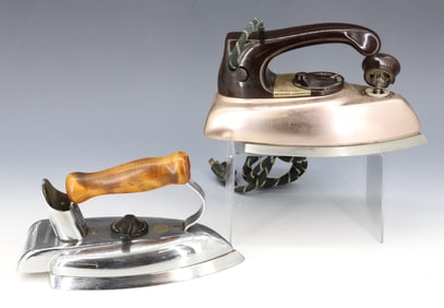 (2) VINTAGE ELECTRIC IRONS