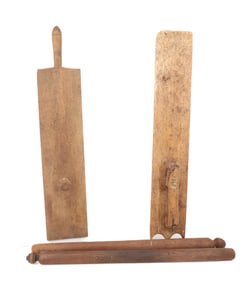 (2) EUROPEAN MANGLE BOARDS WITH ROLLERS