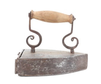 19TH C. HANDWROUGHT SLUG IRON