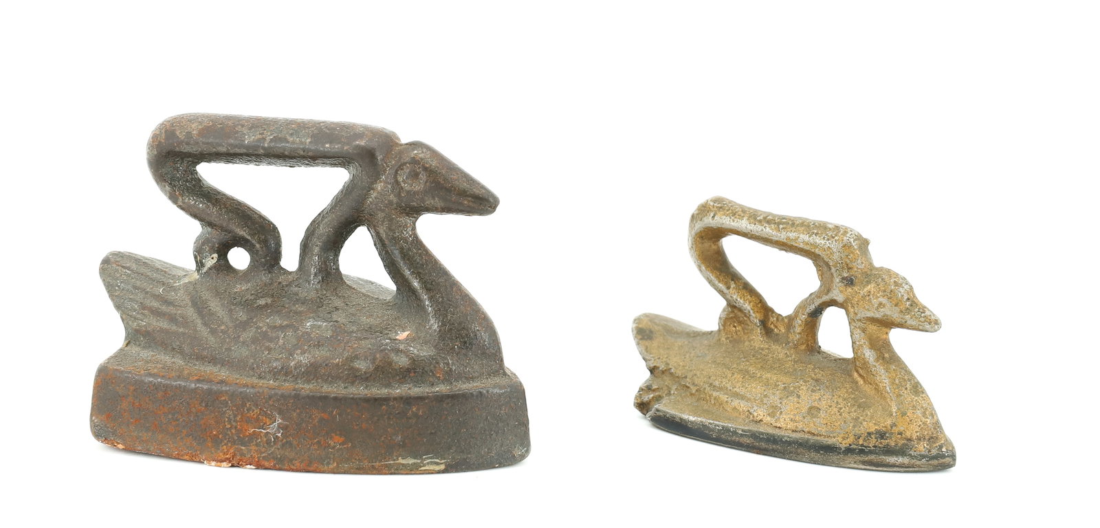 (2) MINIATURE SWAN IRONS (1 of 5)