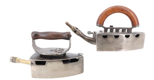 (2) EARLY GAS IRONS