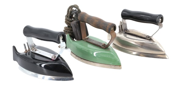 (3) VINTAGE ELECTRIC IRONS