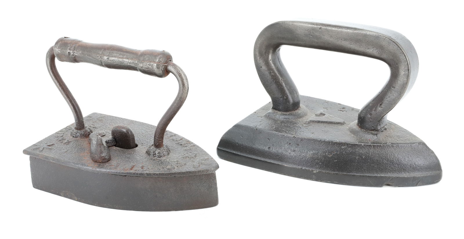 (2) EARLY SAD IRONS (1 of 5)