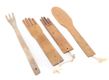 EARLY WOODEN WASHING LOT