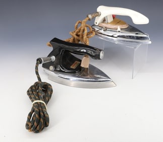 (2) VINTAGE ELECTRIC IRONS
