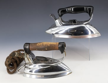 (2) VINTAGE ELECTRIC IRONS