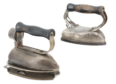 (2) EARLY ELECTRIC IRONS