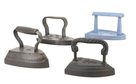 (4) EARLY SAD IRONS