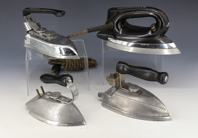 LOT OF (4) VINTAGE ELECTRIC IRONS