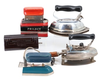 LOT OF (5) VINTAGE ELECTRIC IRONS