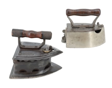 (2) CHARCOAL IRONS