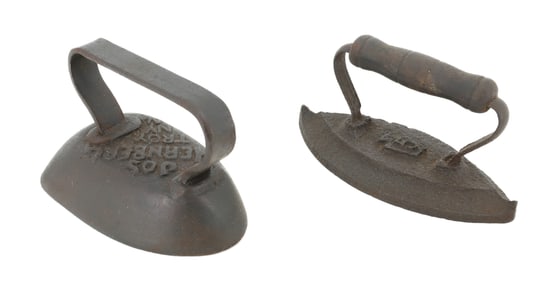 (2) EARLY SAD IRONS