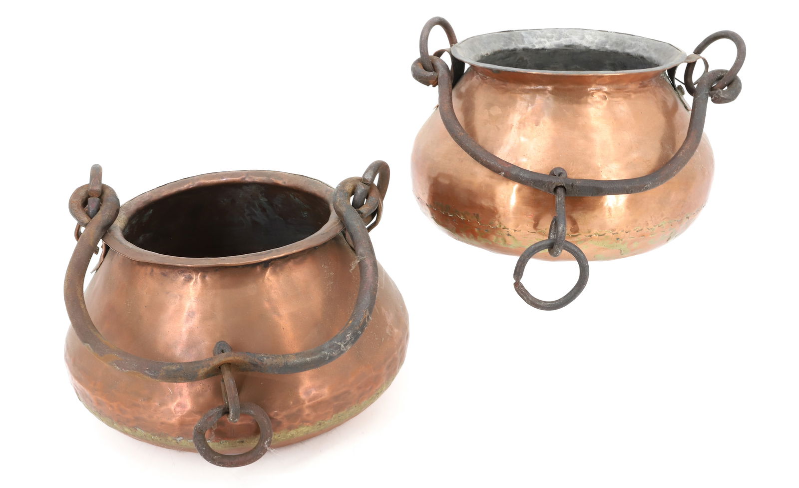 (2) HANDLED COPPER POTS (1 of 5)