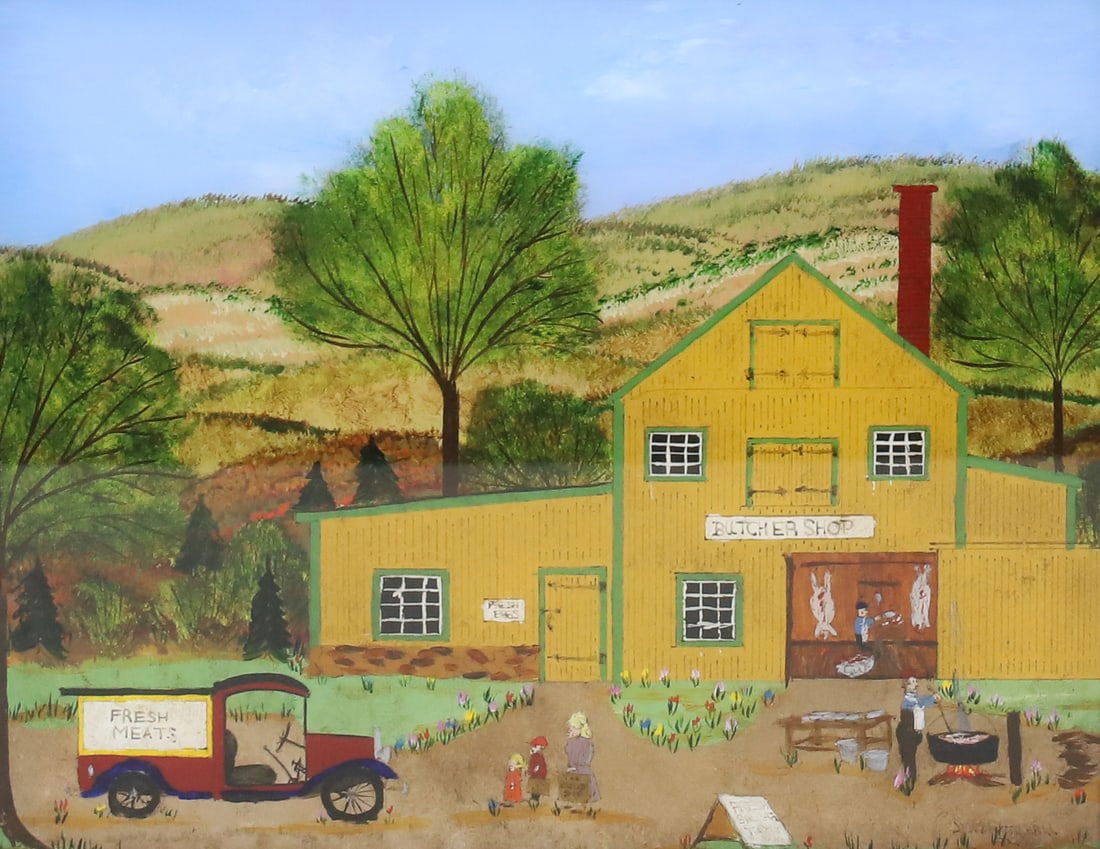 DAVID GOTSHALL REVERSE PAINTING ON GLASS (1 of 4)