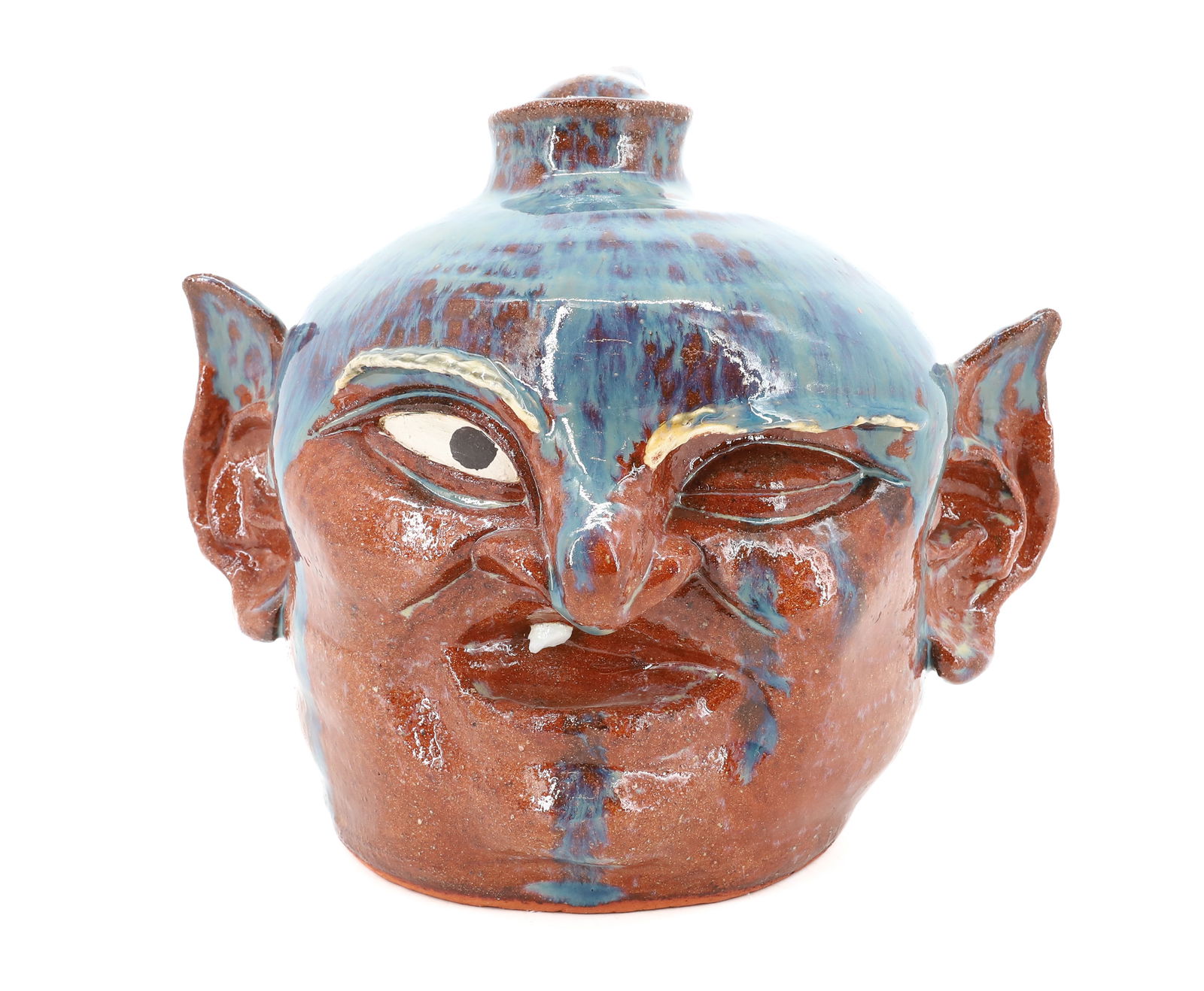 JERRY "YARDBIRD" YARBROUGH POTTERY FACE JUG (1 of 6)