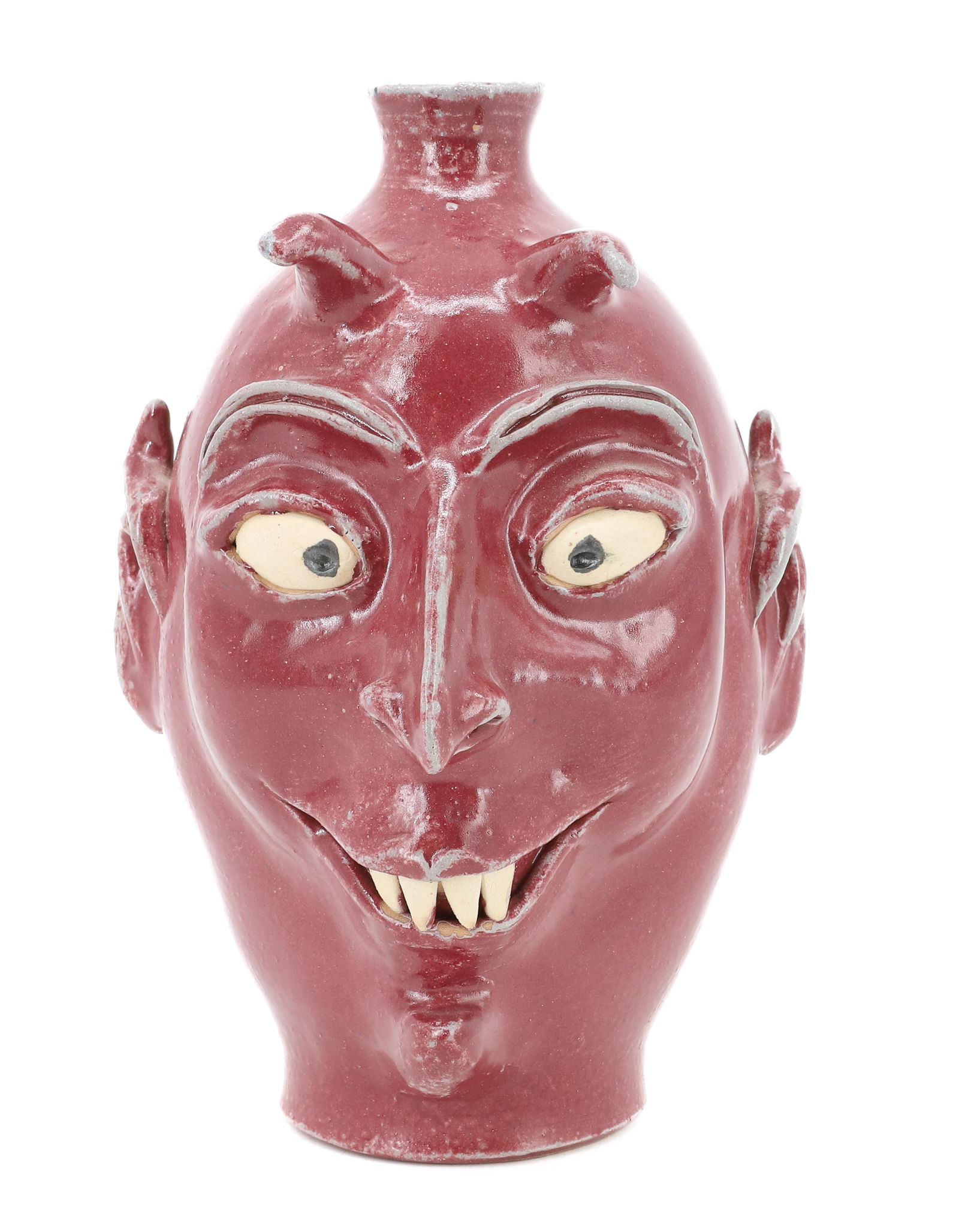 JR "RON" COOPER POTTERY FACE JUG (1 of 6)