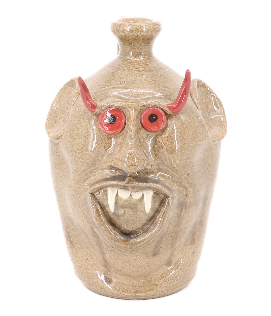 STEVE TURPIN POTTERY FACE JUG (1 of 6)
