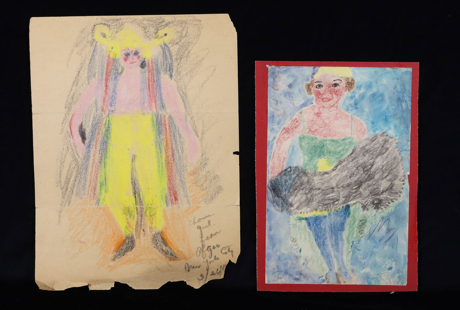 (2) JUSTIN MCCARTHY FASHION DRAWINGS ON PAPER (1 of 5)