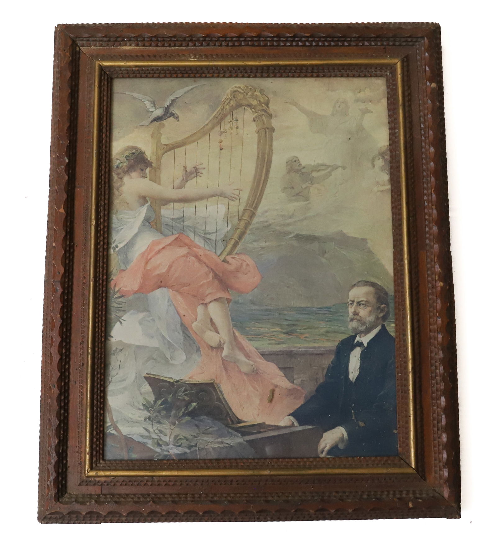 FOLK ART FRAME WITH PRINT (1 of 4)