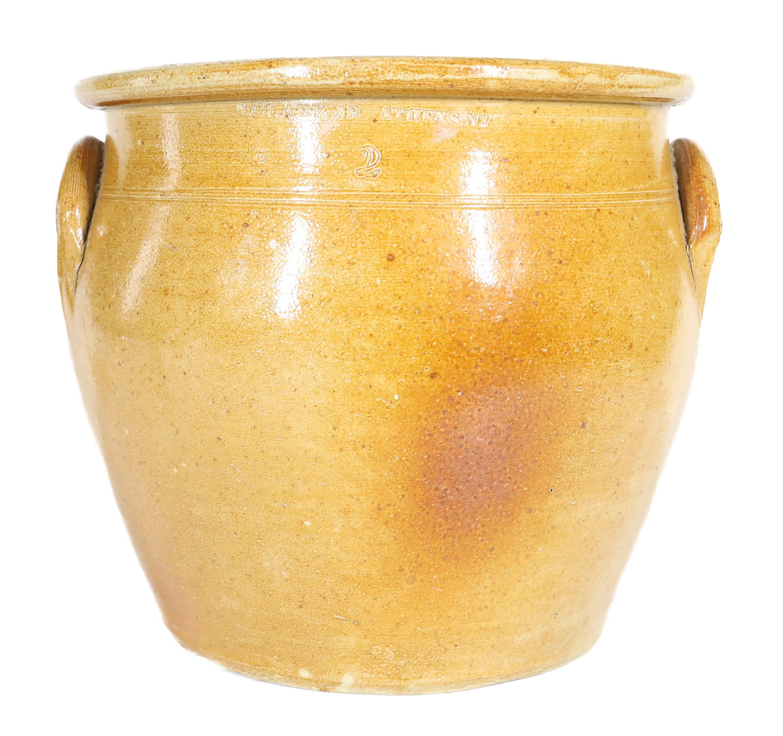 TWO-GALLON NEW YORK STONEWARE CROCK (1 of 8)