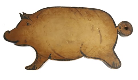 PAINTED PIG CUTTING BOARD