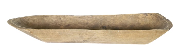 CARVED WOODEN TRENCHER BOWL
