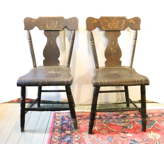 PAIR OF MATCHING PAINTED CHAIRS