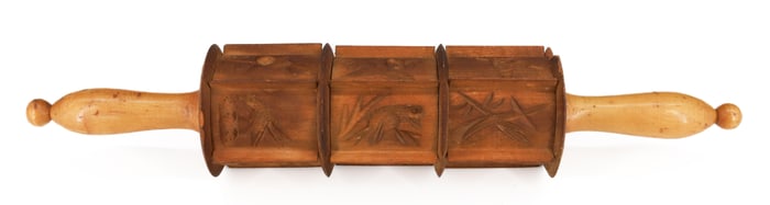 CARVED WOODEN ROLLING PIN