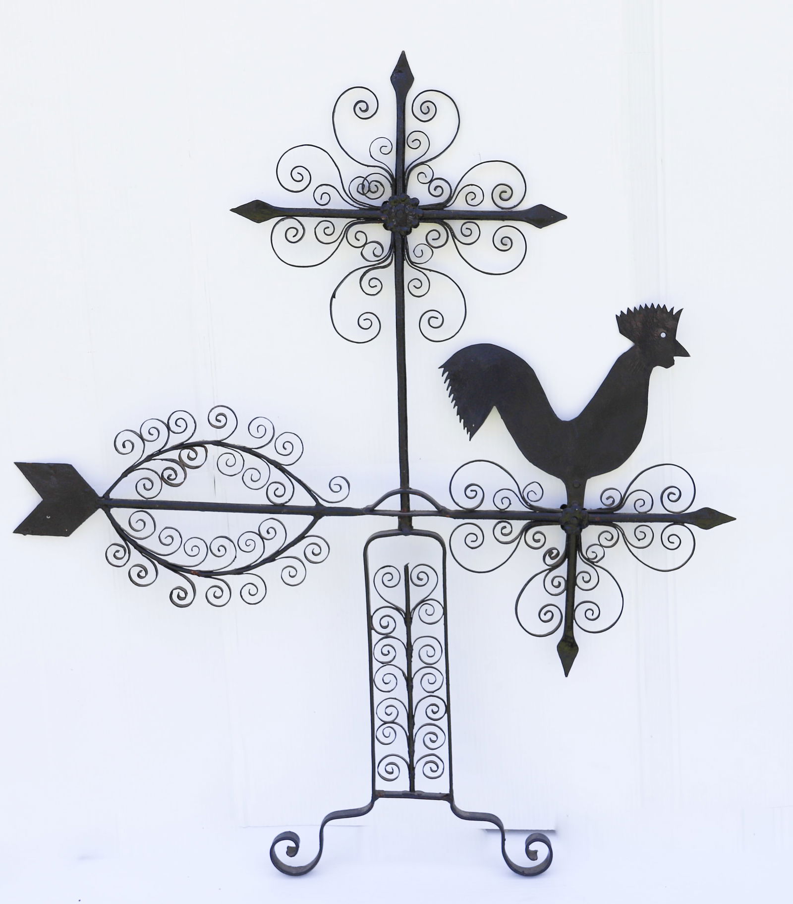 WROUGHT IRON ROOSTER WEATHERVANE (1 of 4)