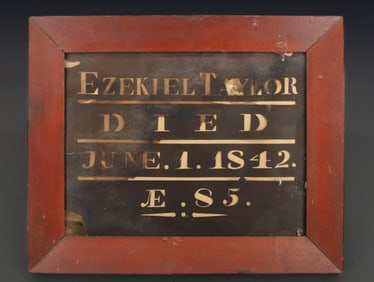 19TH C. MEMORIAL PAPER CUT-OUT