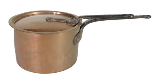 ANTIQUE COPPER POT WITH LID