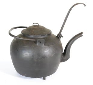 CAST IRON HEARTH WATER KETTLE