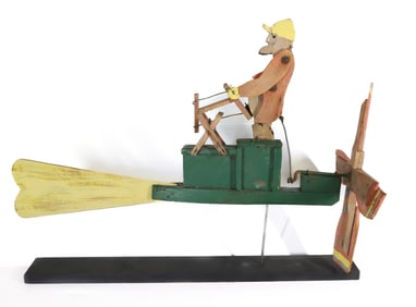 PAINTED WOODEN WHIRLIGIG