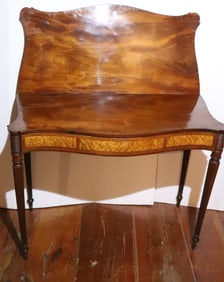 19TH C. MAHOGANY GAME TABLE