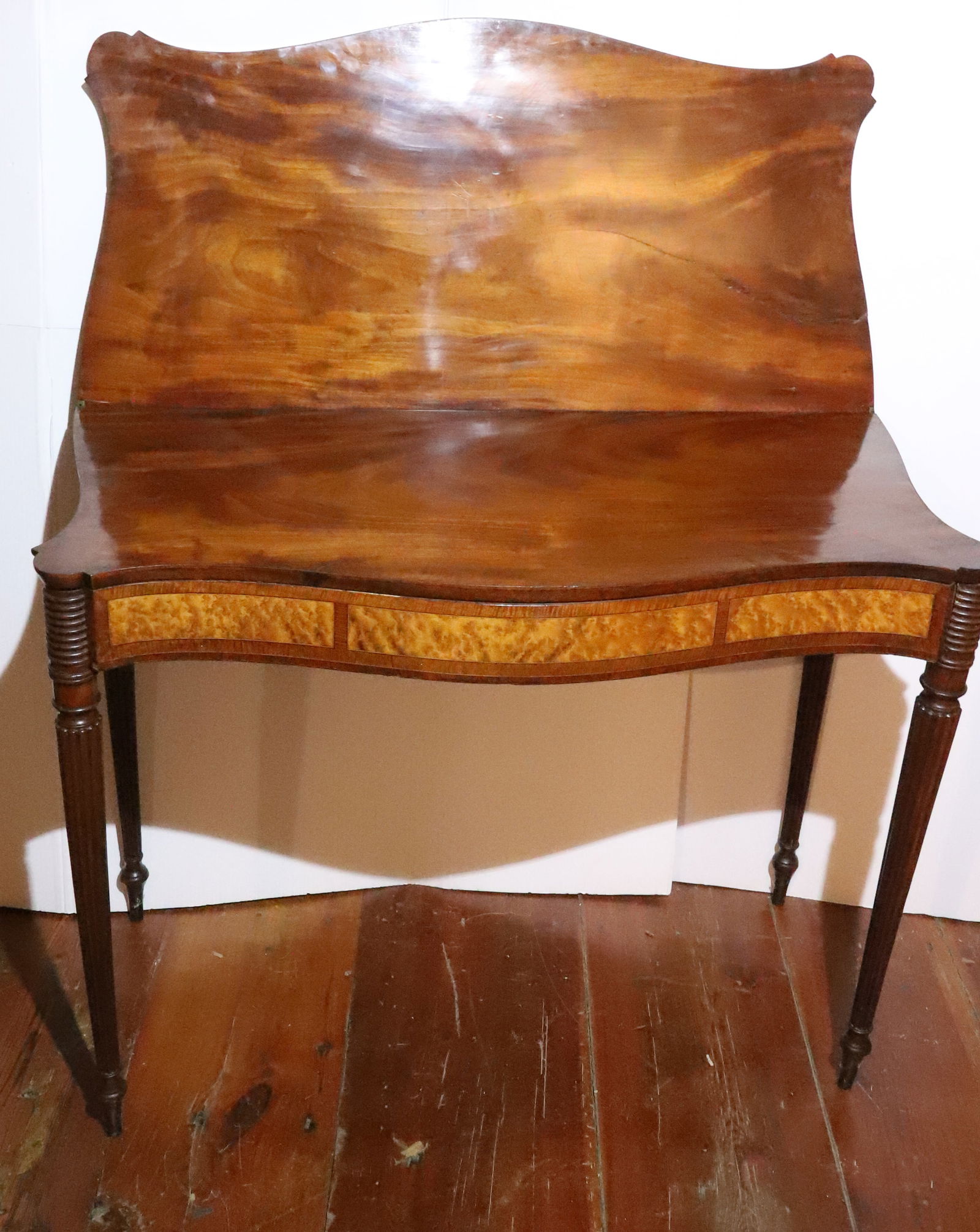 19TH C. MAHOGANY GAME TABLE (1 of 17)