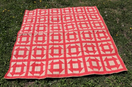 VINTAGE HAND STITCHED QUILT