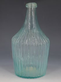 RIBBED BLOWN GLASS BOTTLE