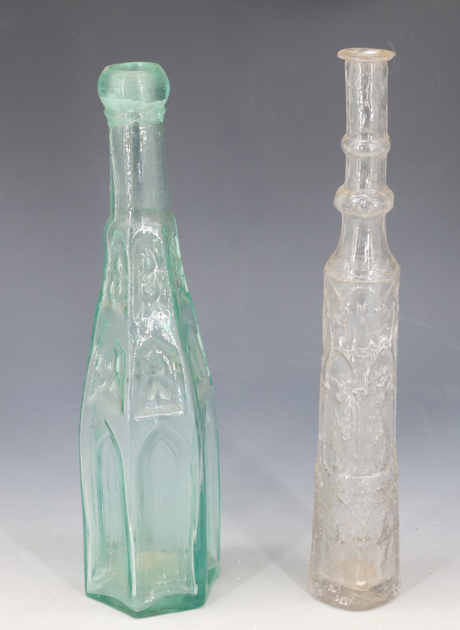 (2)  ANTIQUE PEPPER SAUCE BOTTLES (1 of 5)