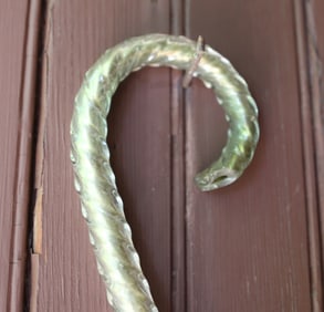 LARGE GLASS CANE WHIMSEY