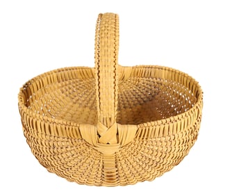 HANDWOVEN GATHERING BASKET, SGND. MEIER