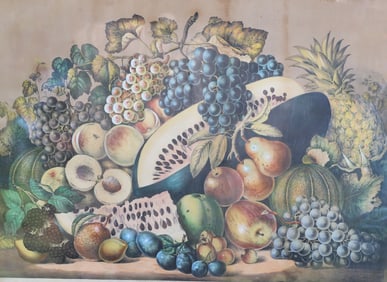CURRIER & IVES "AMERICAN FRUIT PIECE" LITHOGRAPH