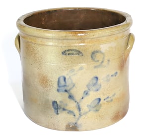 ELMIRA, NY BLUE DECORATED CROCK