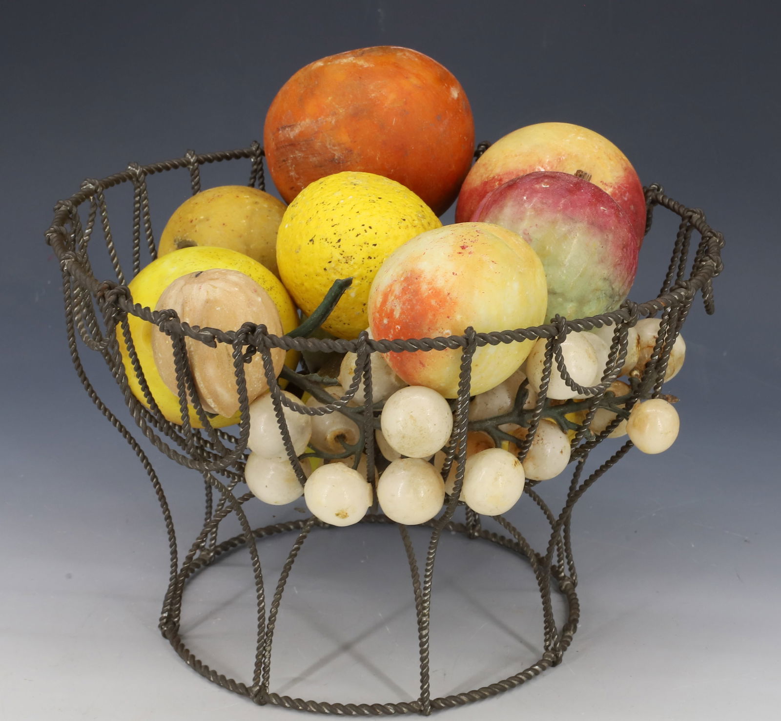 STONE FRUIT GROUPING IN WIRE COMPOTE (1 of 4)
